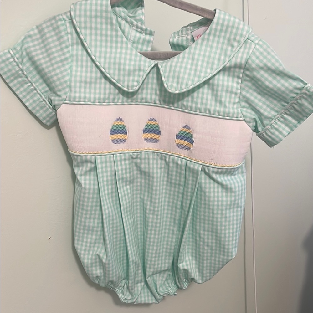 Green Gingham Kids Bodysuit